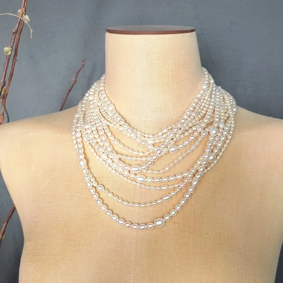 Bridal cultured freshwater pearls necklaces